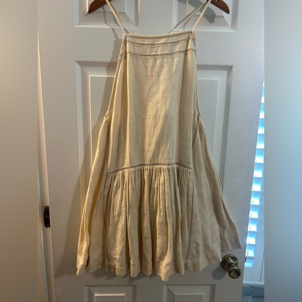Free People Cream Mini Dress